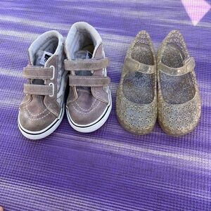Vans And jelly shoes both size 9